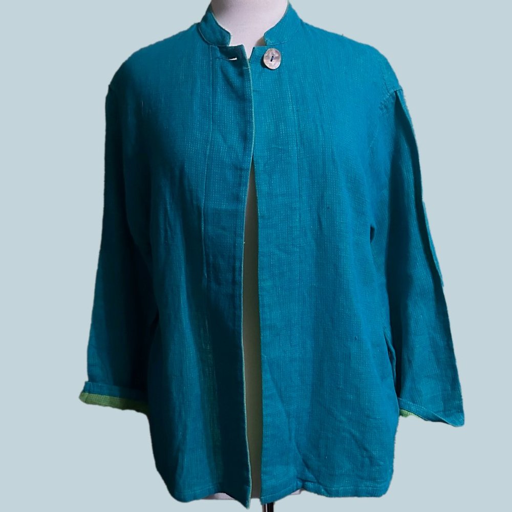 Blue linen Jacket (XL P)
